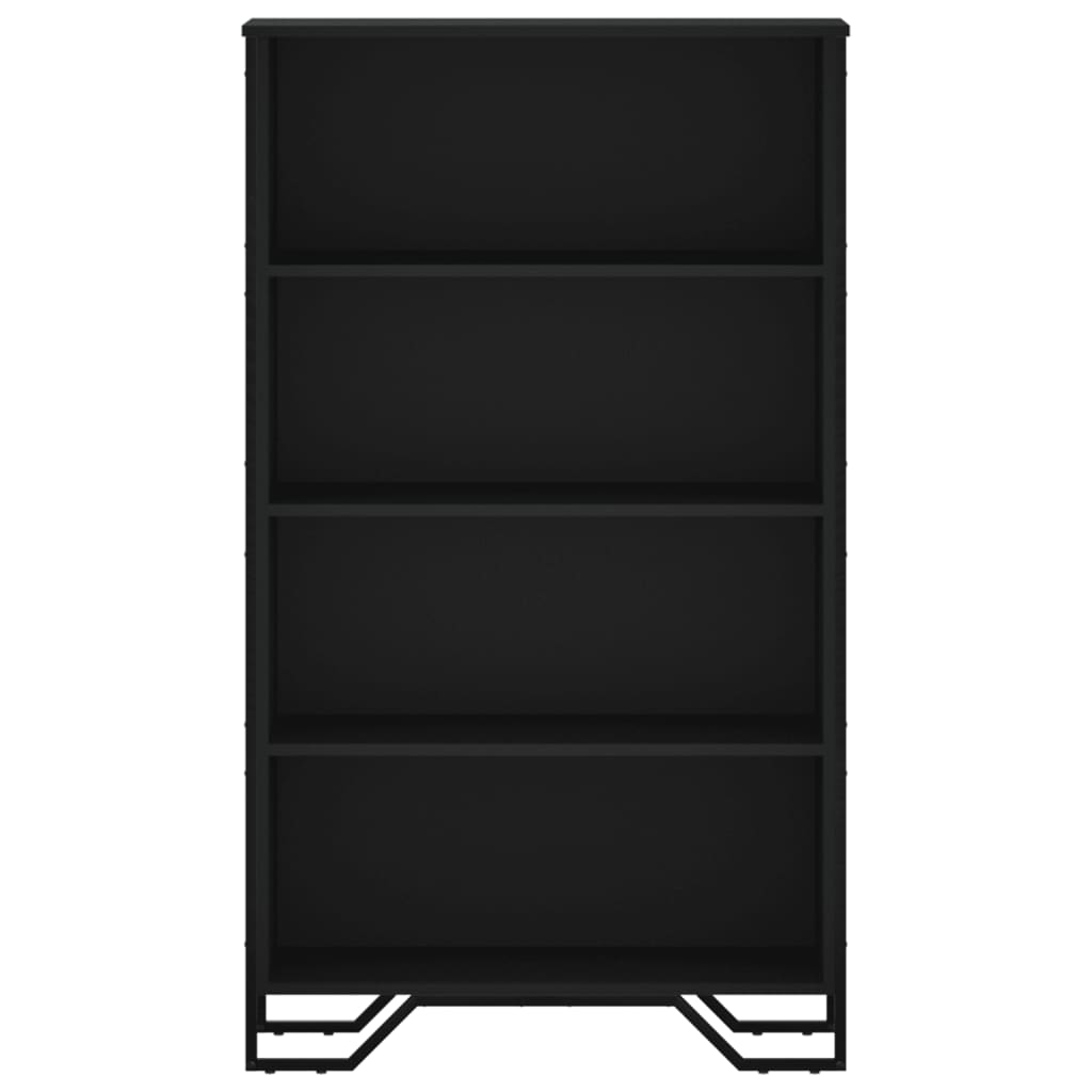 Bogreol Sort 80x31x137,5 cm Træ Materiale