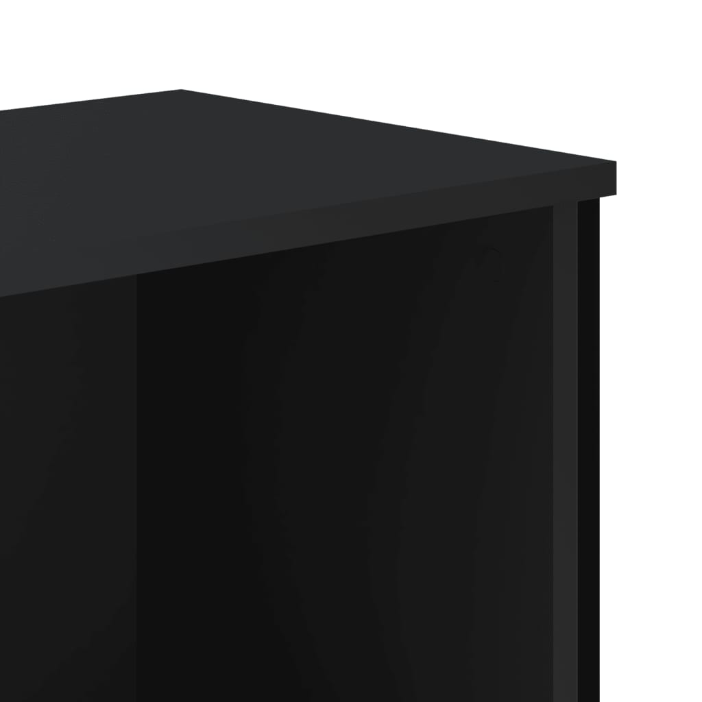 Bogreol Sort 80x31x137,5 cm Træ Materiale