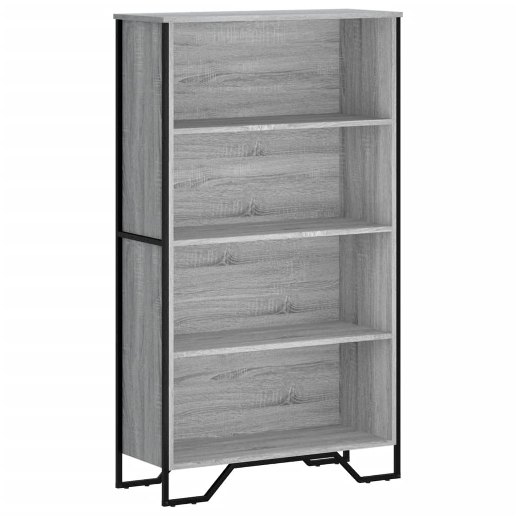 Bogreol Grå Sonoma 80x31x137,5 cm Træmateriale