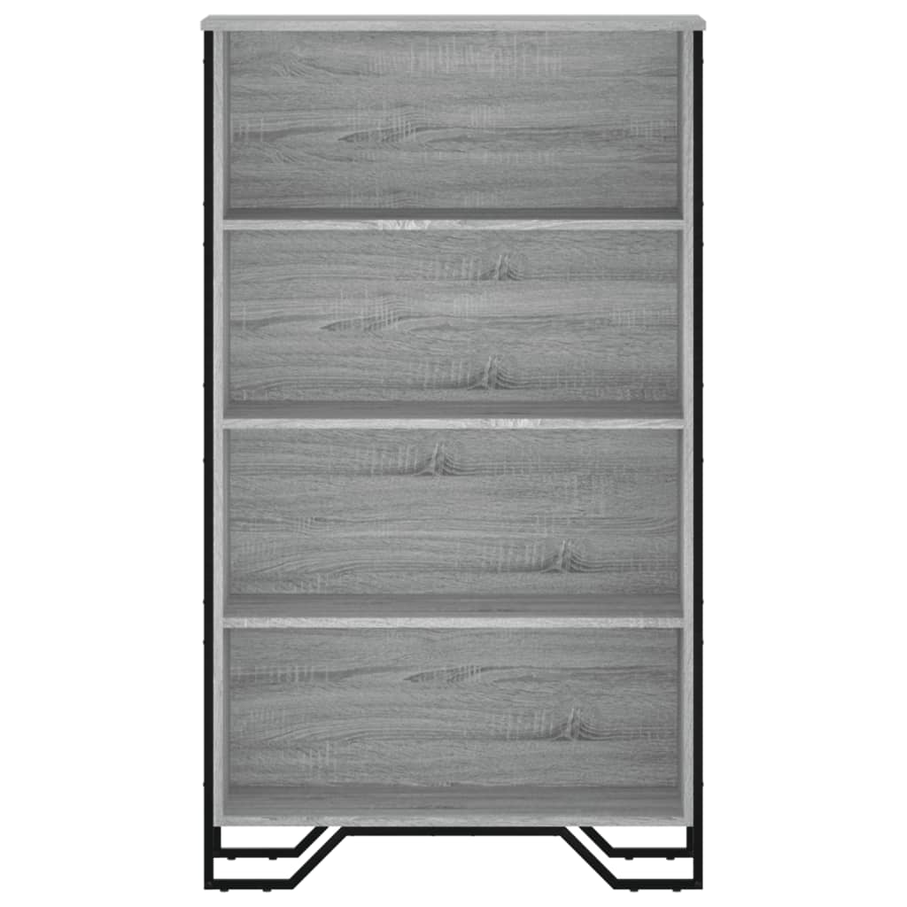 Bogreol Grå Sonoma 80x31x137,5 cm Træmateriale