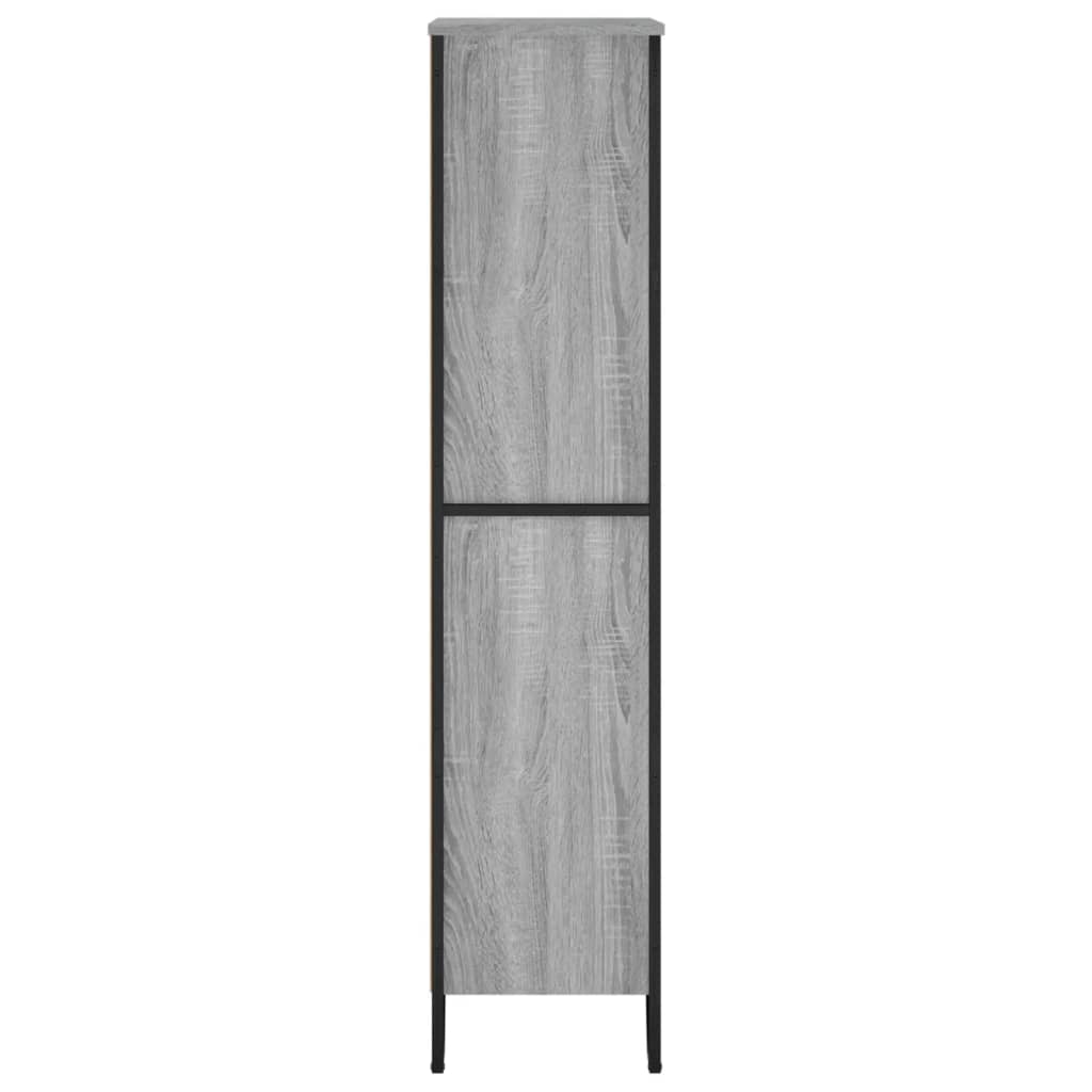 Bogreol Grå Sonoma 80x31x137,5 cm Træmateriale