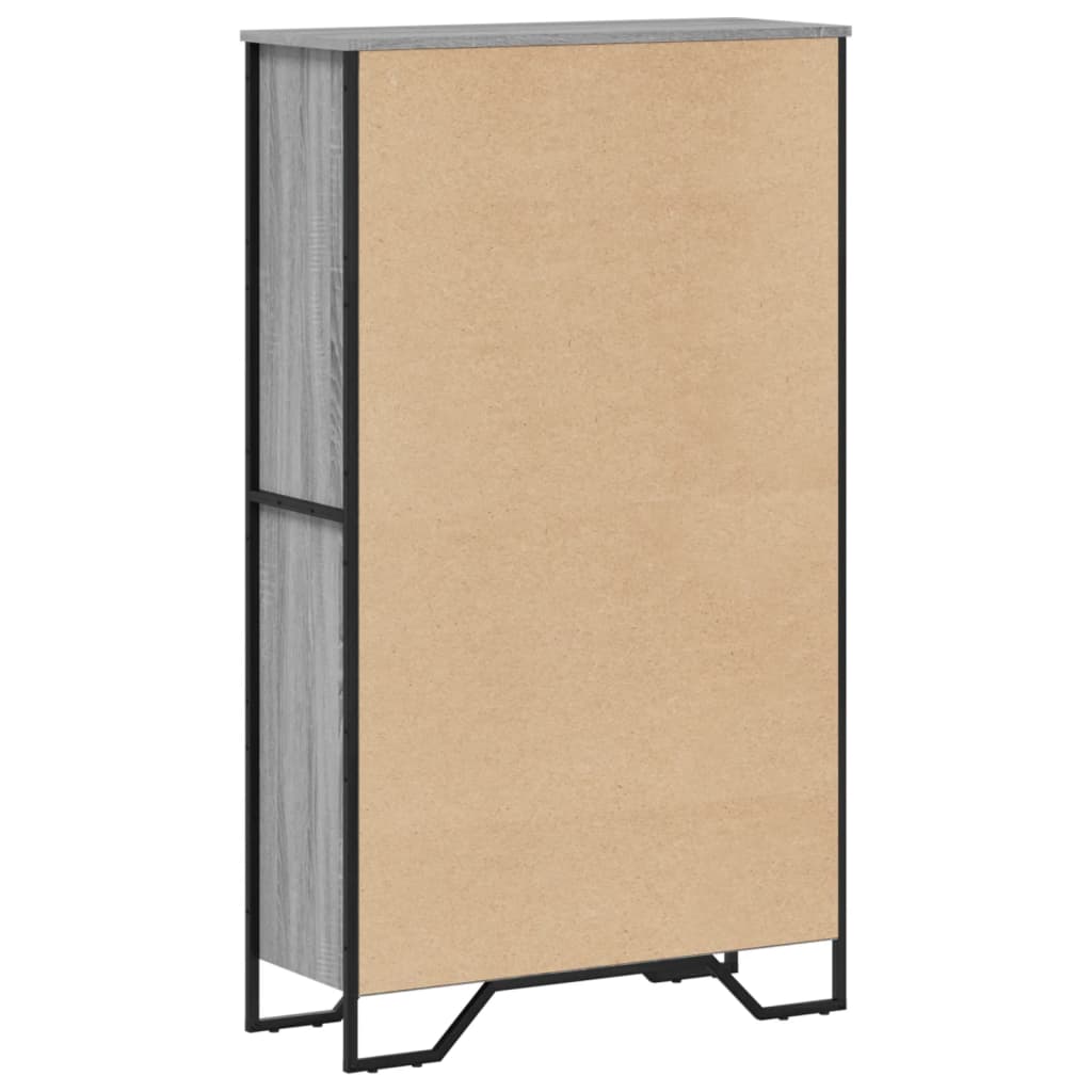 Bogreol Grå Sonoma 80x31x137,5 cm Træmateriale