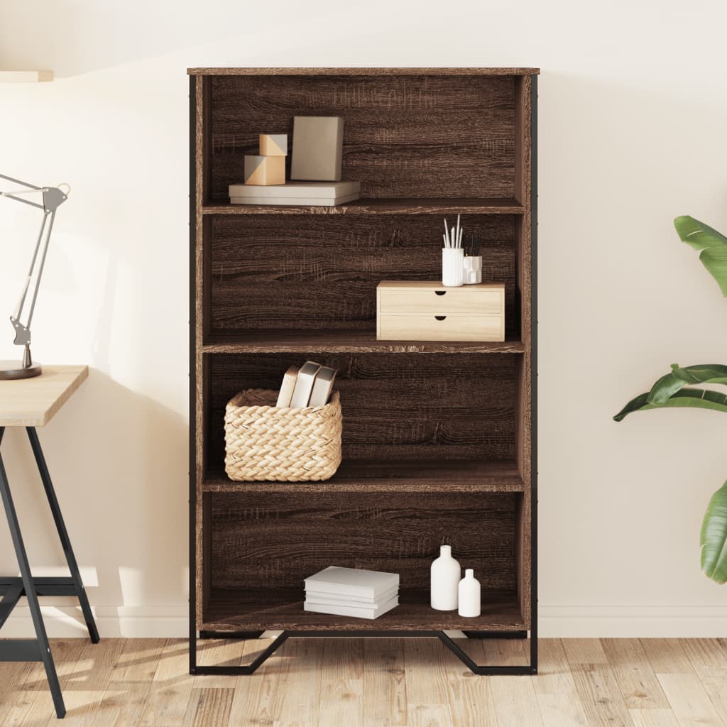 Bogreol Brun Eg Look 80x31x137,5 cm Træmateriale