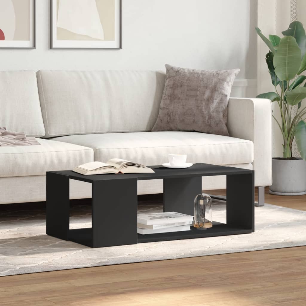 Sofabord Sort 89,5x48x30 cm Træ Materiale