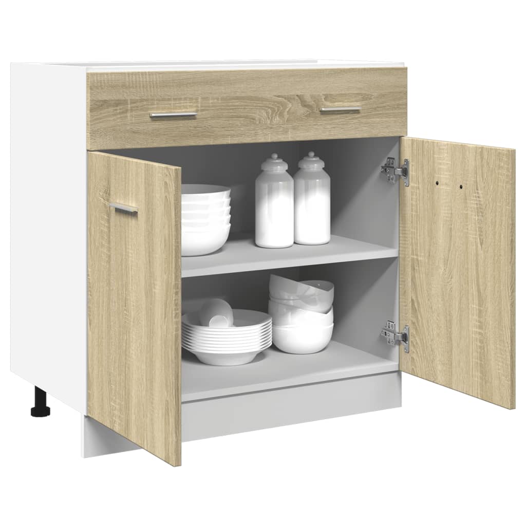 Skuffe underskab Sonoma eg 80x46x81,5 cm træmateriale