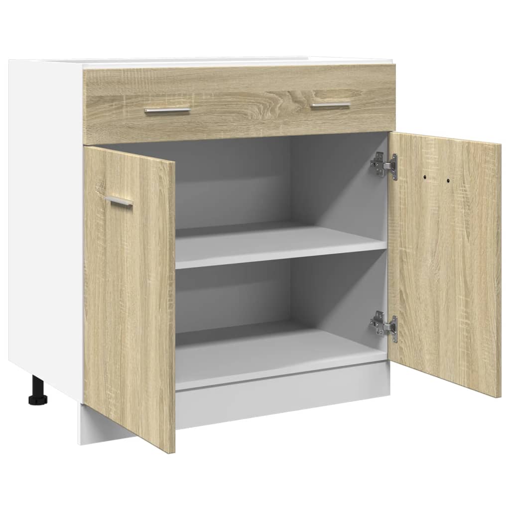 Skuffe underskab Sonoma eg 80x46x81,5 cm træmateriale
