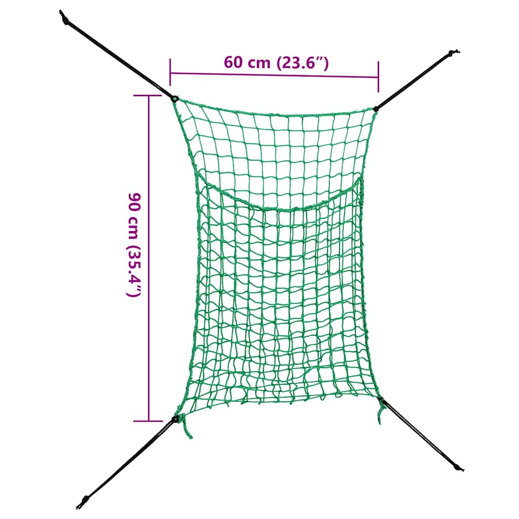 Hønet 2 stk Rektangulær Grøn 90x60 cm PP