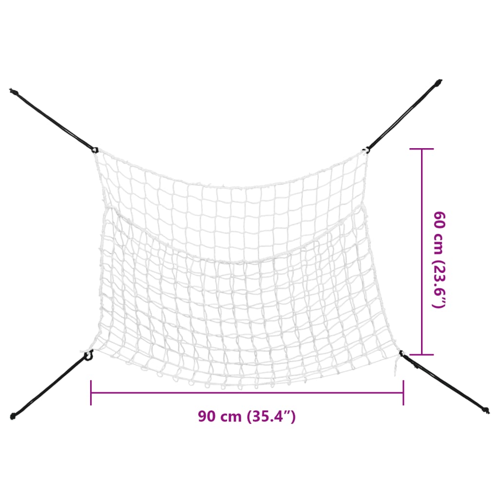 Hønet 2 stk Rektangulært Hvid 90x60 cm PP