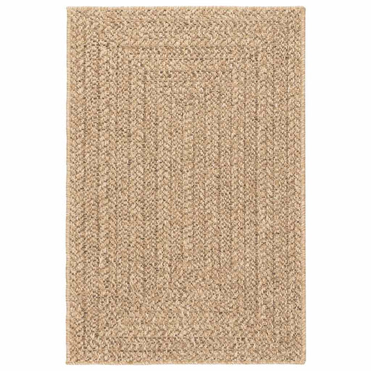 Teppich ZIZUR Beige 140x200 cm Jute-Optik Indoor und Outdoor