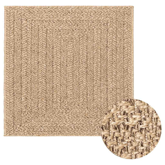 Teppich ZIZUR Beige 200x290 cm Jute-Optik Indoor und Outdoor