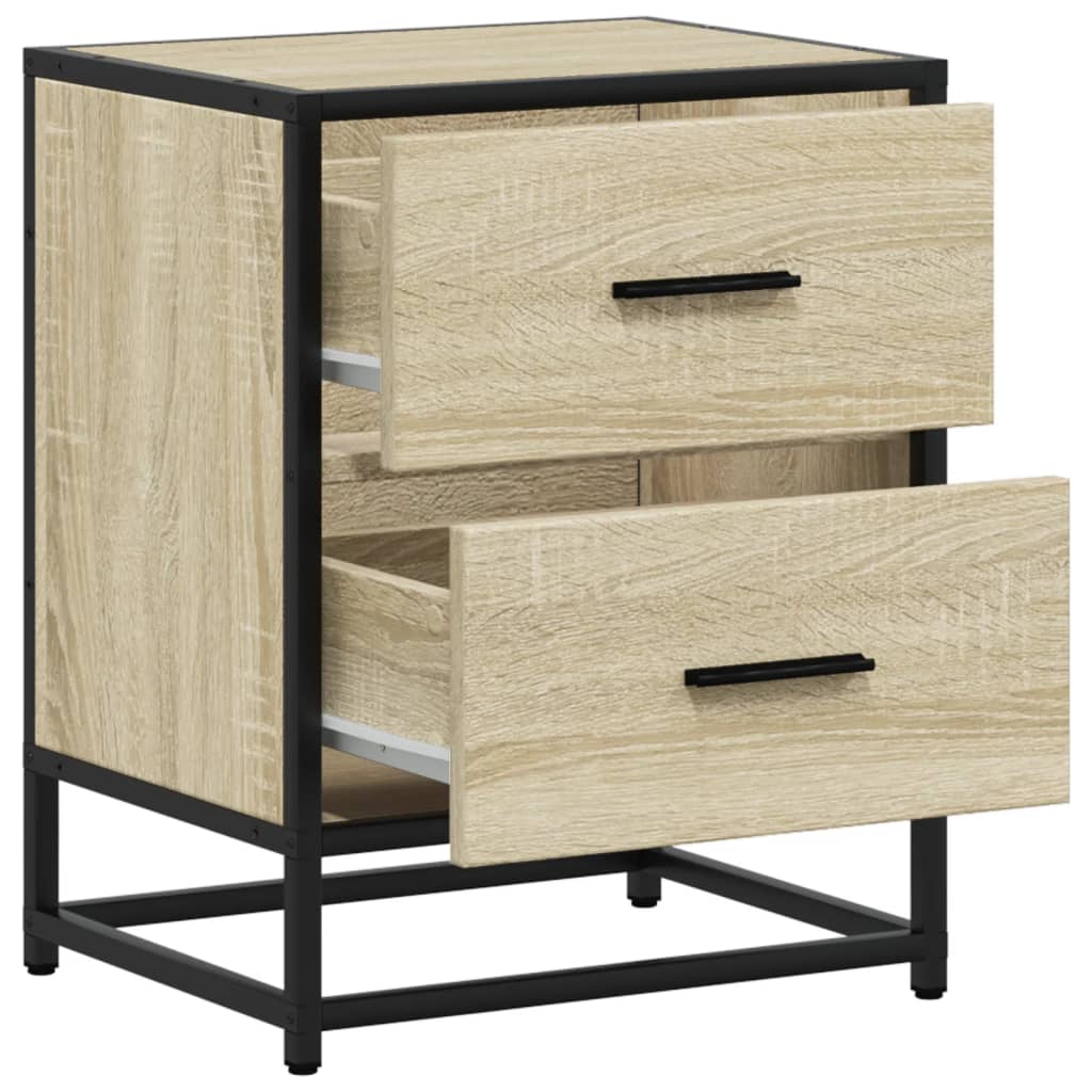 Sengeborde 2 stk Sonoma eg 40x31x50 cm træmateriale