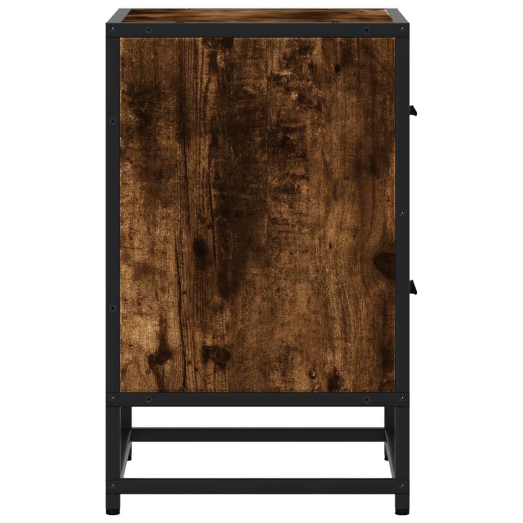 Sengebord røget eg 40x31x50 cm træmateriale