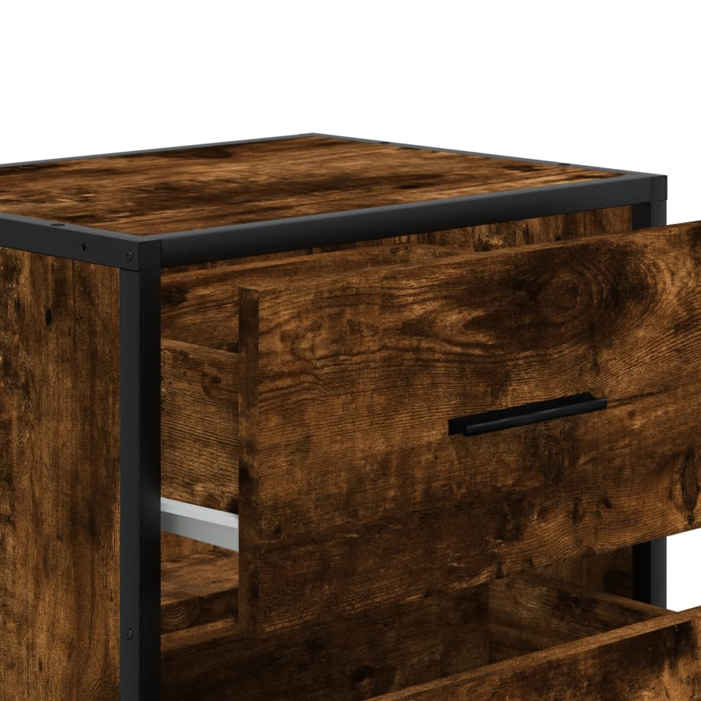 Sengebord røget eg 40x31x50 cm træmateriale