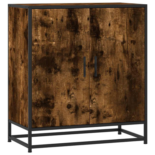 Sideboard Räuchereiche 68x35x76 cm Holzwerkstoff und Metall