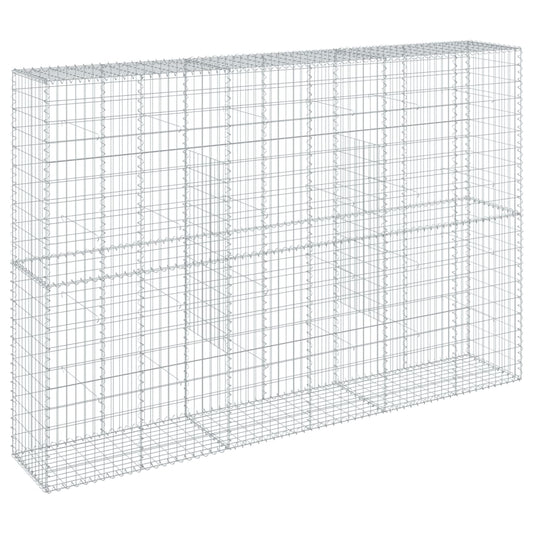 Gabione mit Deckel 300x50x200 cm Verzinktes Eisen