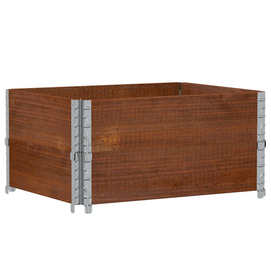 Pallestel 2 stk brun 80x60 cm massiv fyrretræ
