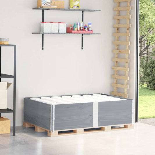 Palleramme 2 stk Grå 150x100 cm massiv fyrretræ