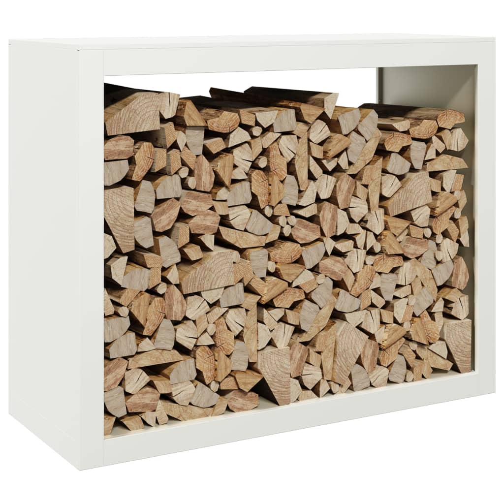 Brændestativ Hvid 100x40x80 cm Stål