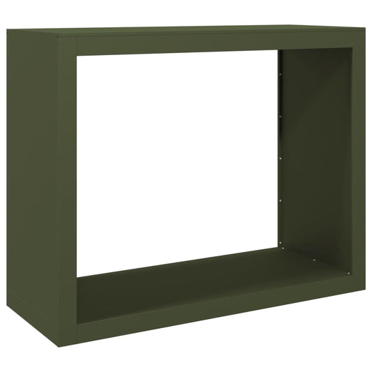Brændestativ Grøn 100x40x80 cm Stål