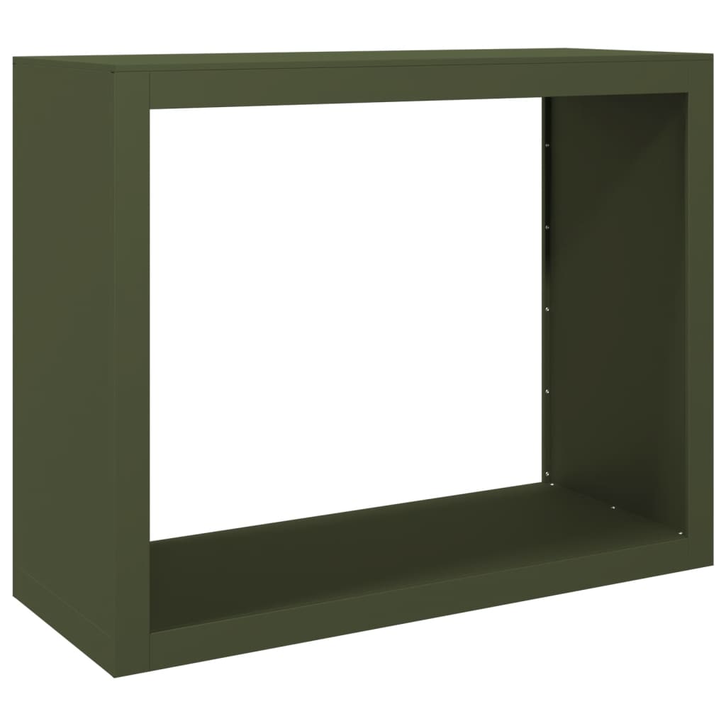 Brændestativ Grøn 100x40x80 cm Stål