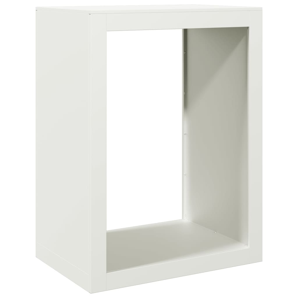 Brændestativ Hvid 60x40x80 cm Stål