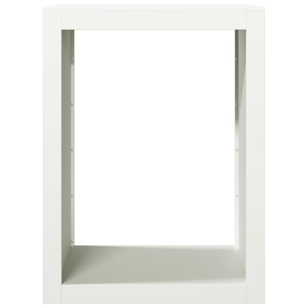 Brændestativ Hvid 60x40x80 cm Stål