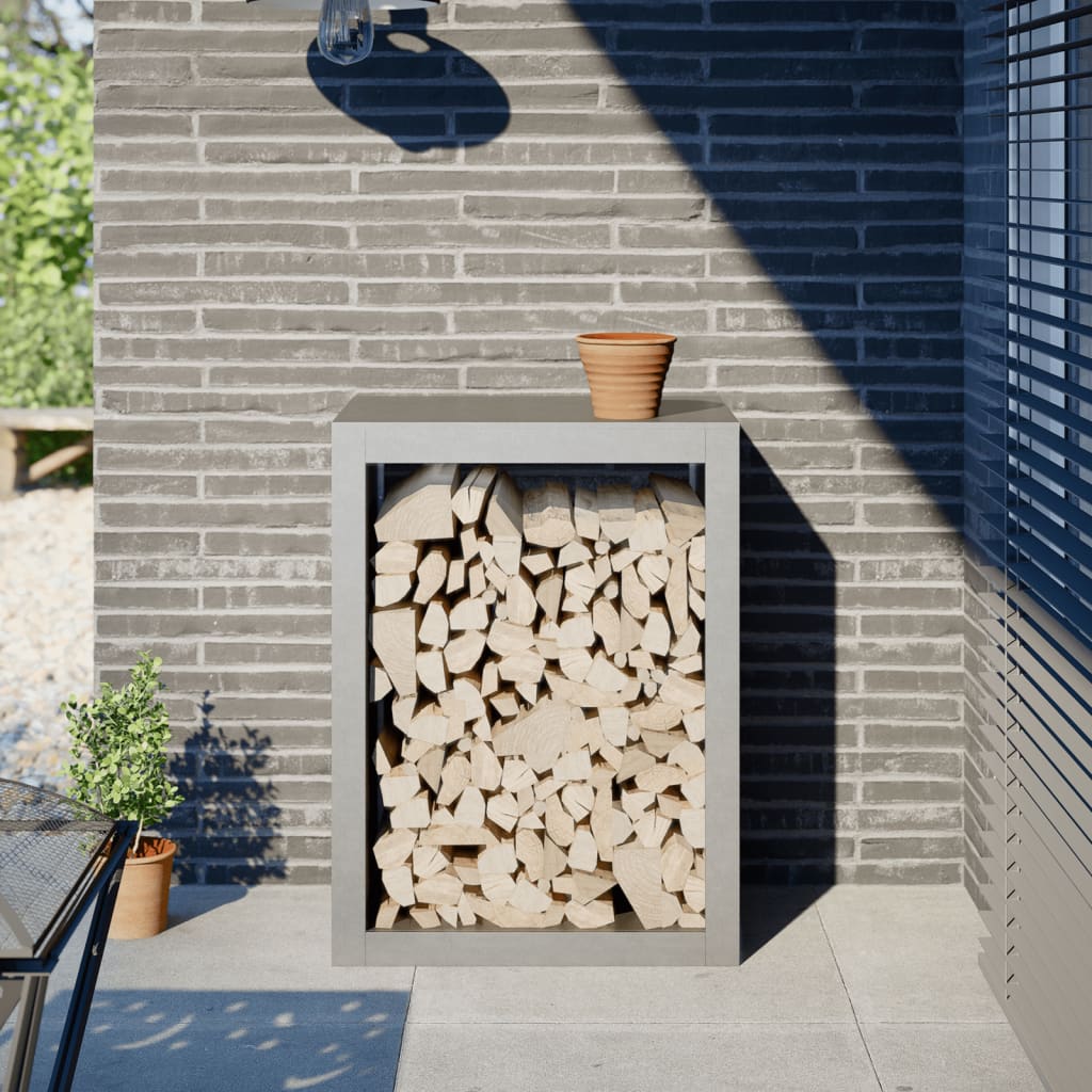 Brændestativ 60x40x80 cm rustfrit stål