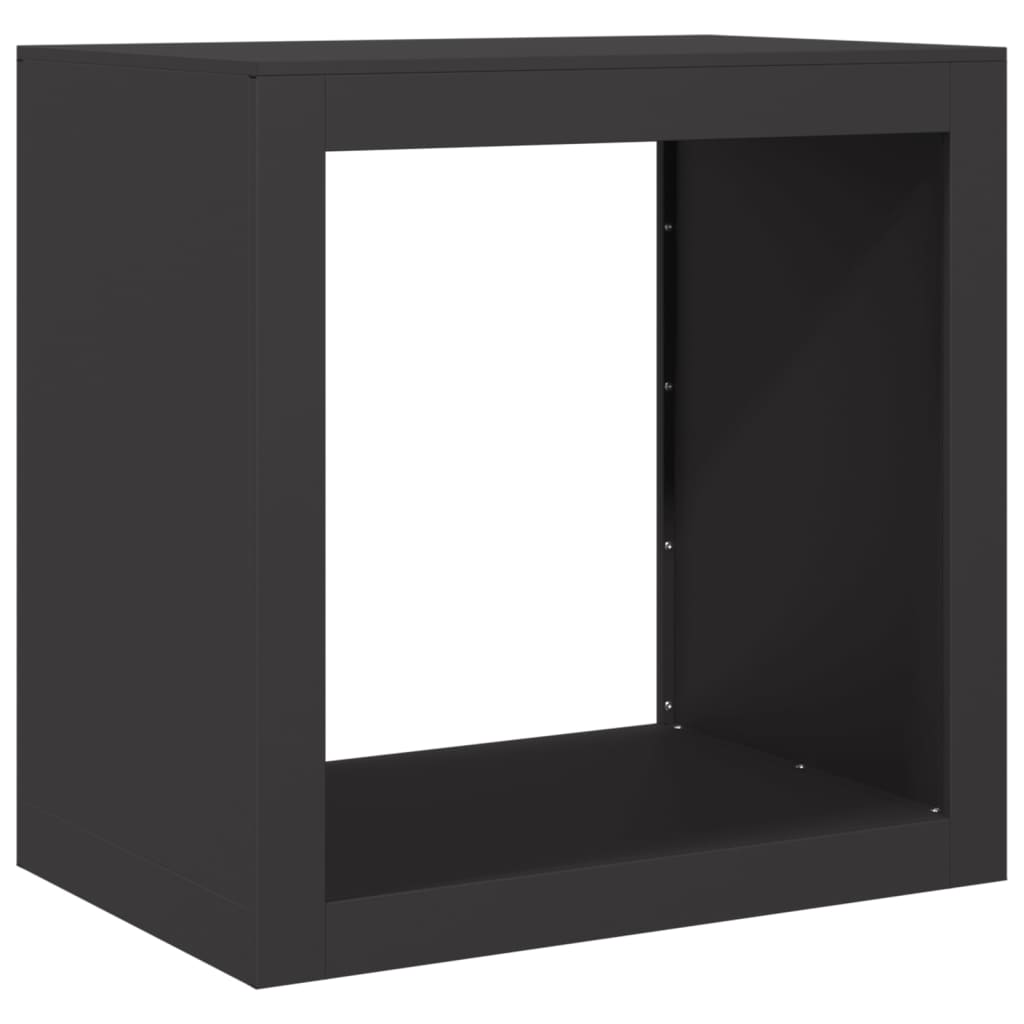 Brændestativ Sort 60x40x60 cm Stål