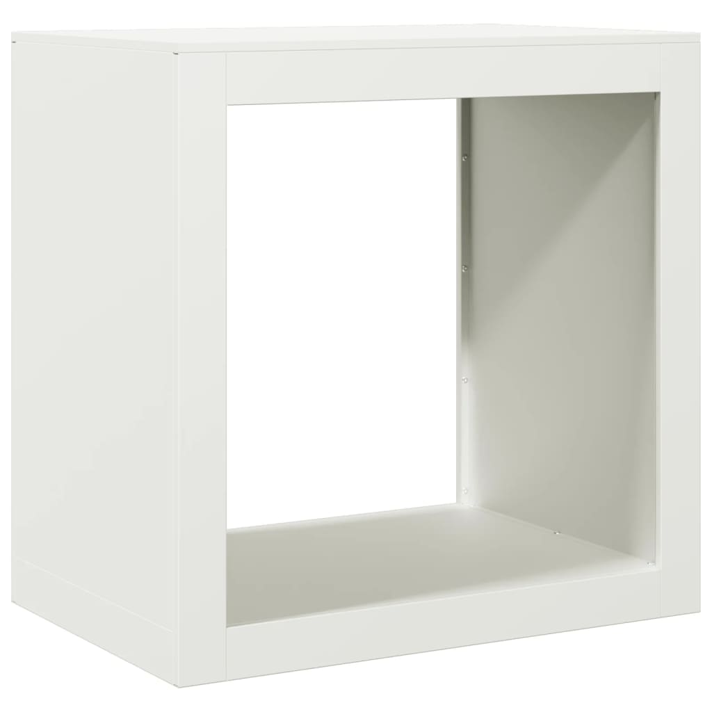 Brændestativ Hvid 60x40x60 cm Stål