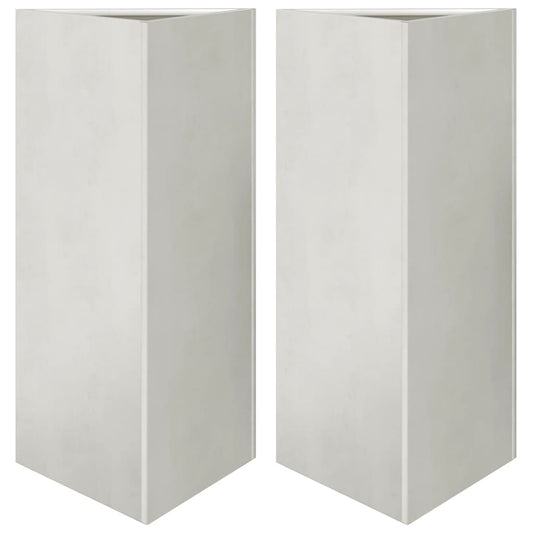 Pflanzkübel 2 Stk. Dreieckig 40x40x75 cm Edelstahl