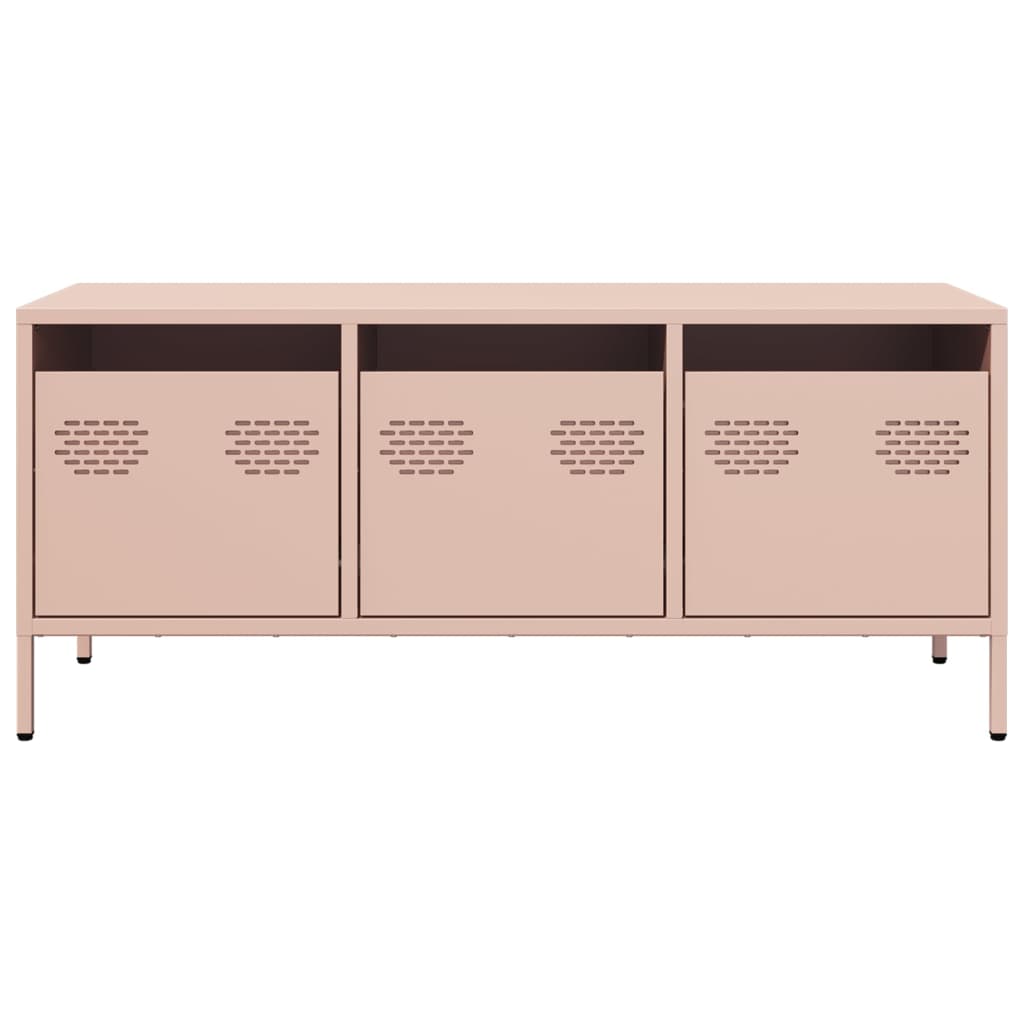 TV-skab Pink 101,5x39x43,5 cm Koldvalset stål