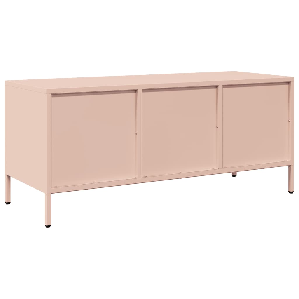 TV-skab Pink 101,5x39x43,5 cm Koldvalset stål