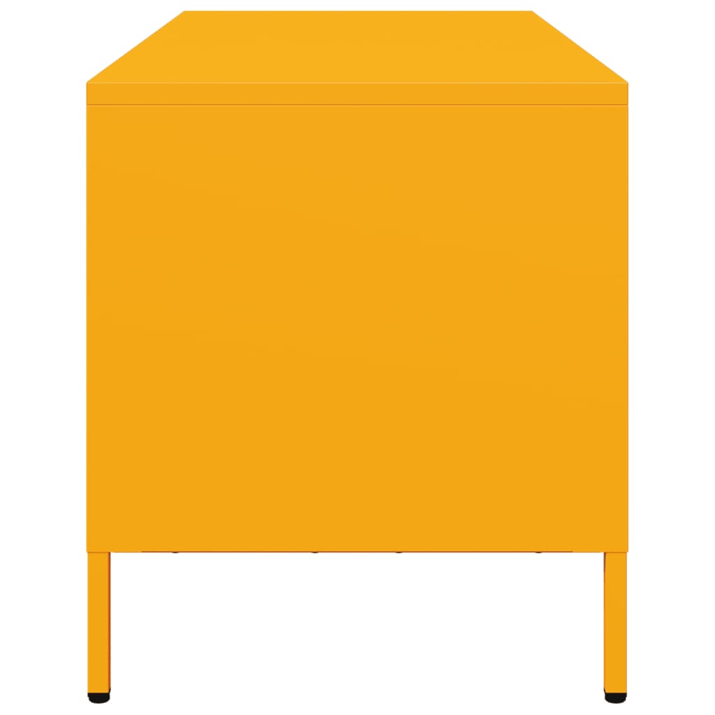 TV-skab Sennep Gul 101,5x39x43,5 cm Koldvalset stål