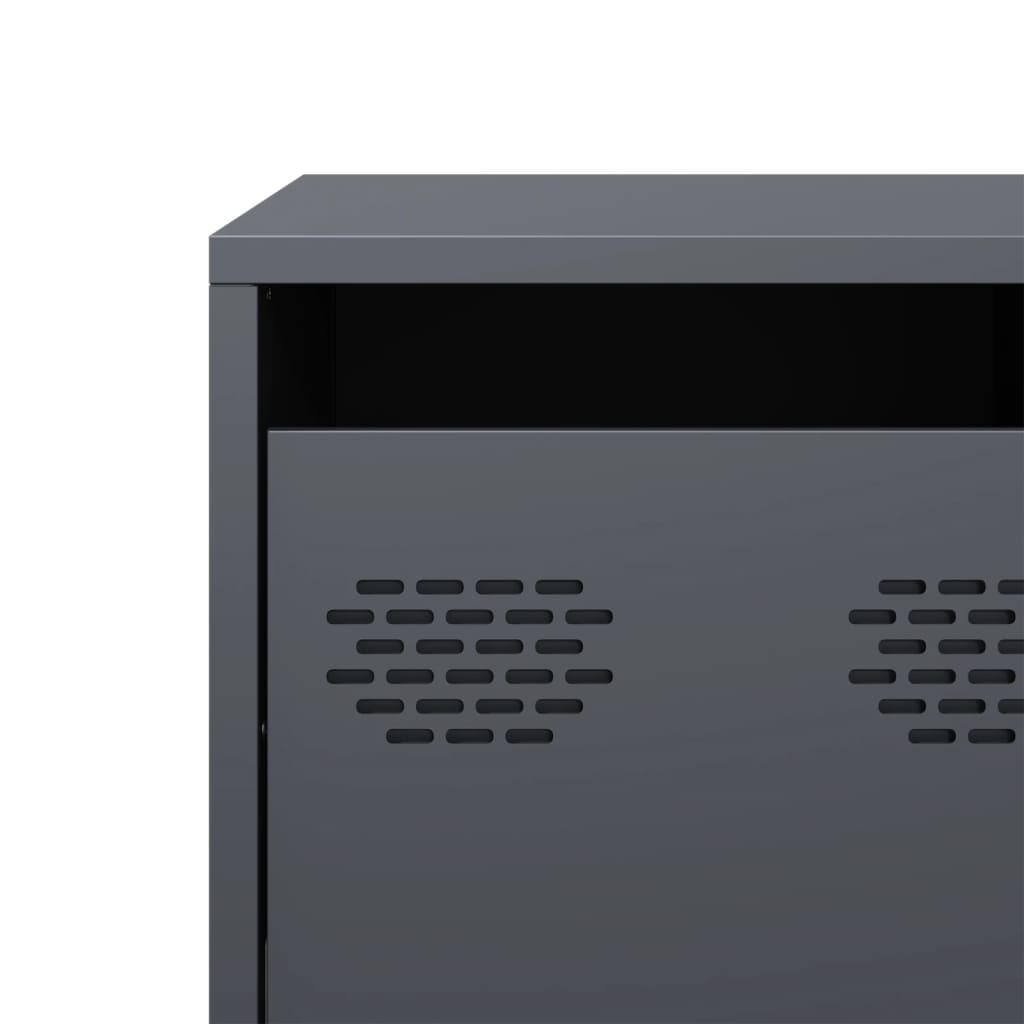 TV-skab Antracit 135x39x43,5 cm Koldvalset stål