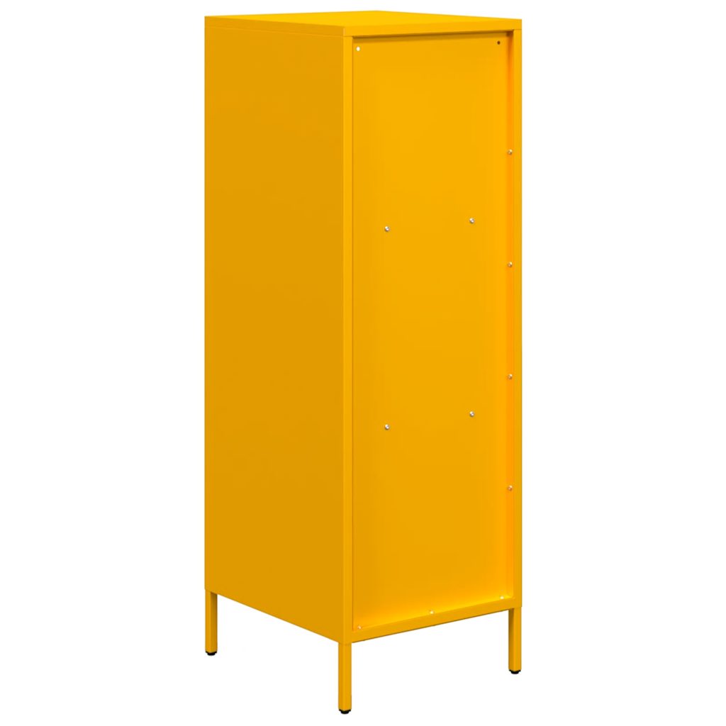 Highboard sennepsgul 35x39x103,5 cm stål