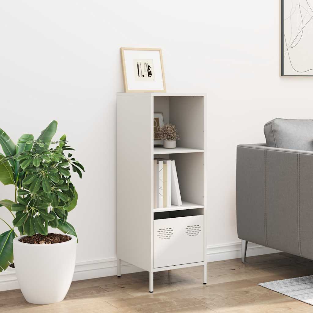 Highboard Hvid 35x39x103,5 cm Stål