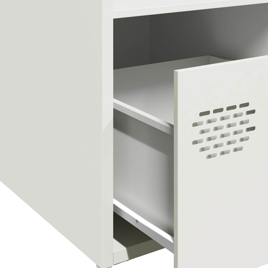 Highboard Hvid 35x39x103,5 cm Stål