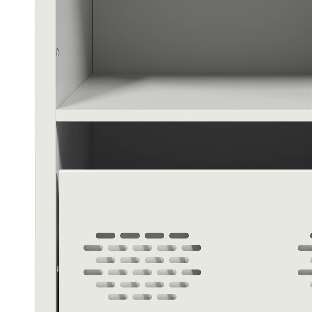 Highboard Hvid 35x39x103,5 cm Stål