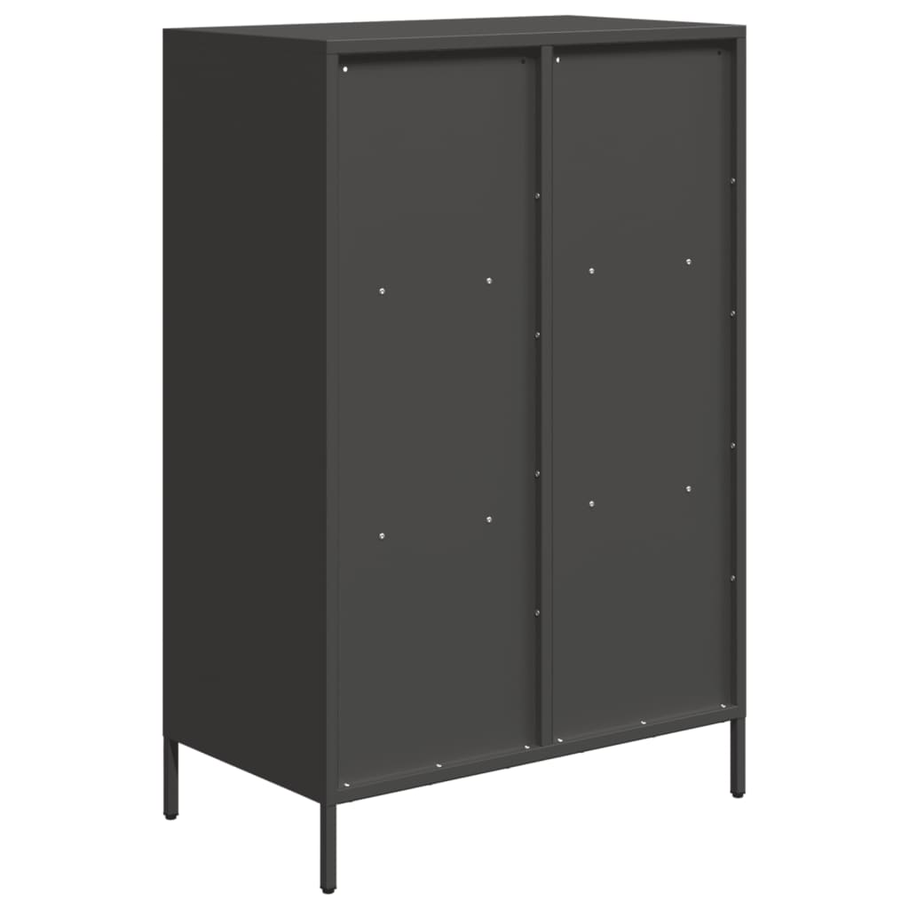 Highboard Sort 68x39x103,5 cm Stål