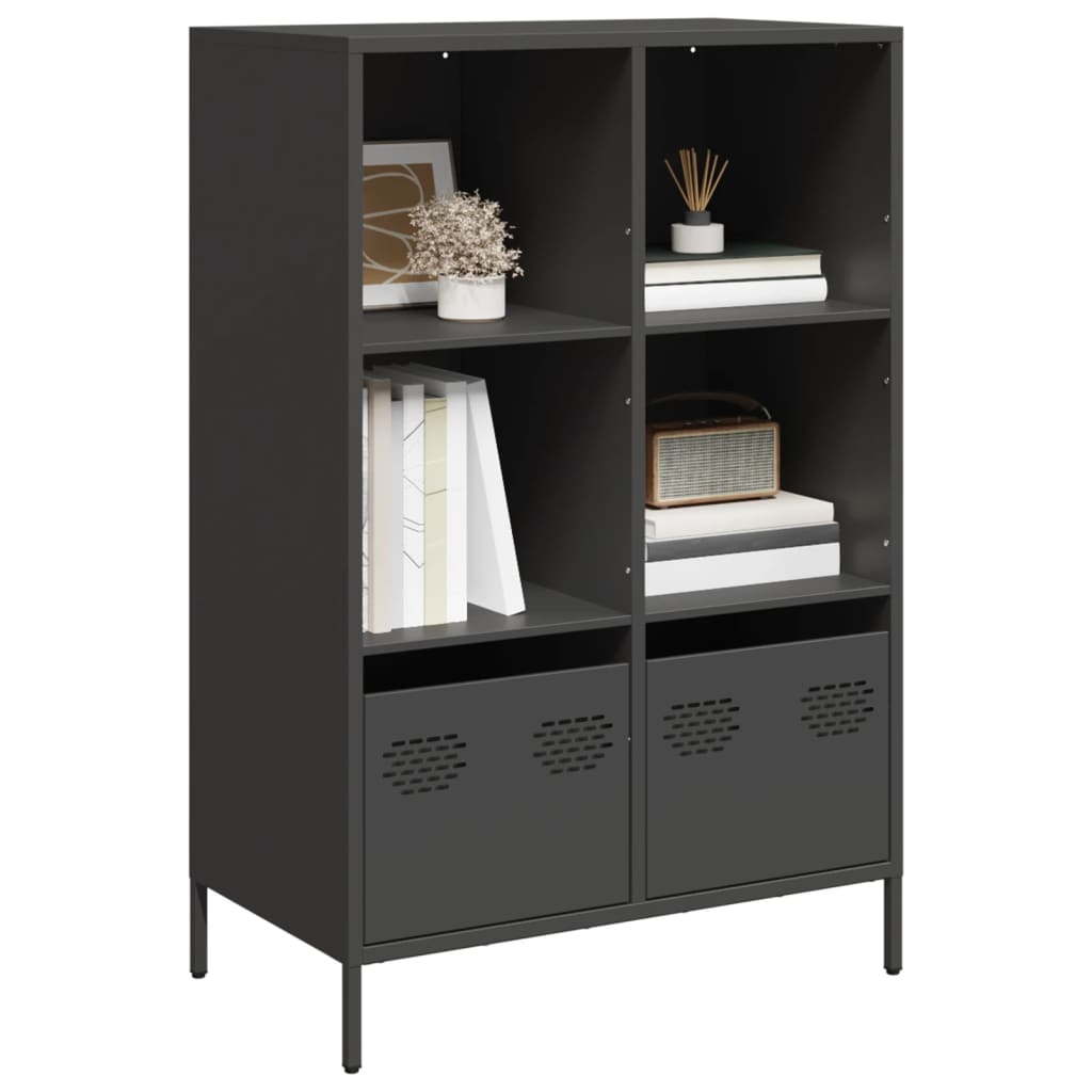 Highboard Sort 68x39x103,5 cm Stål