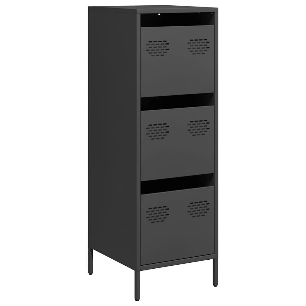 Highboard Sort 39x35x103,5 cm Stål