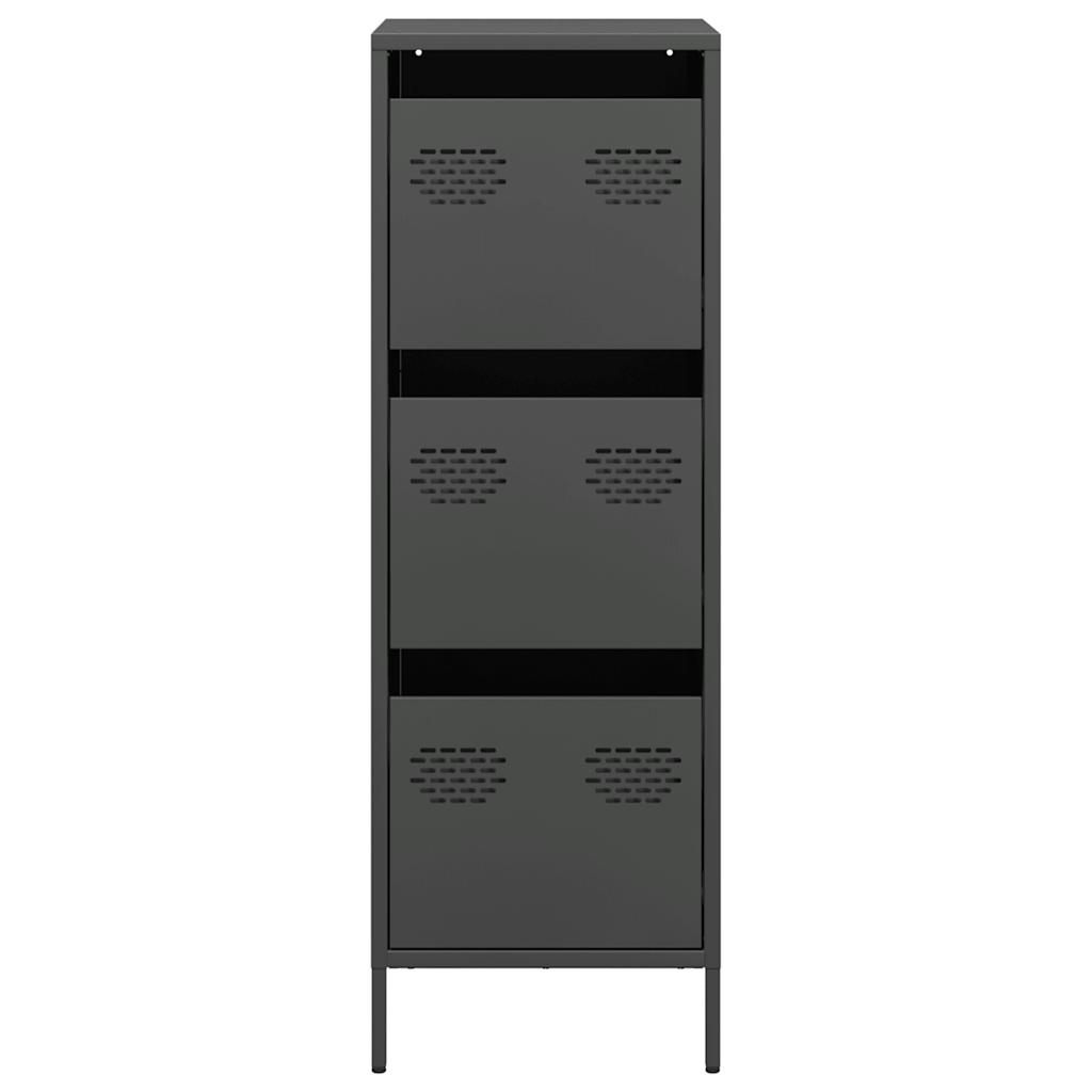 Highboard Sort 39x35x103,5 cm Stål