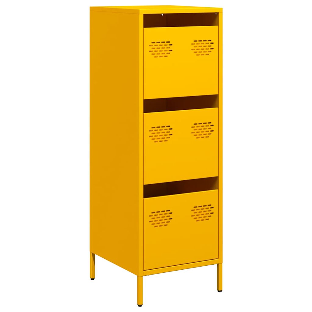 Highboard Sennep Gul 39x35x103,5 cm Stål