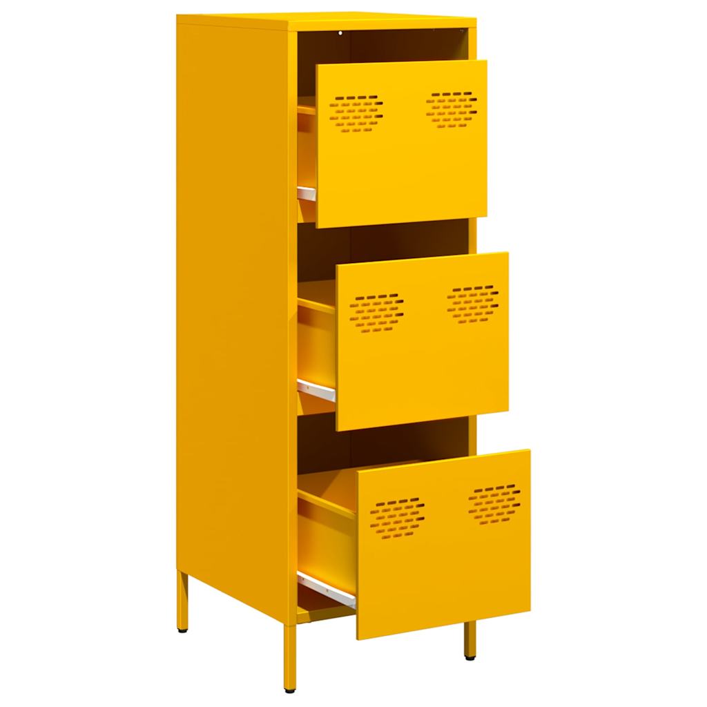 Highboard Sennep Gul 39x35x103,5 cm Stål
