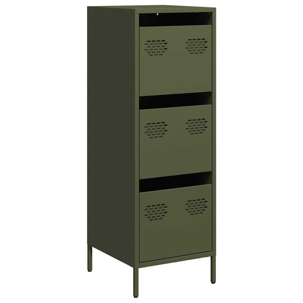 Highboard Olivengrøn 39x35x103,5 cm Stål