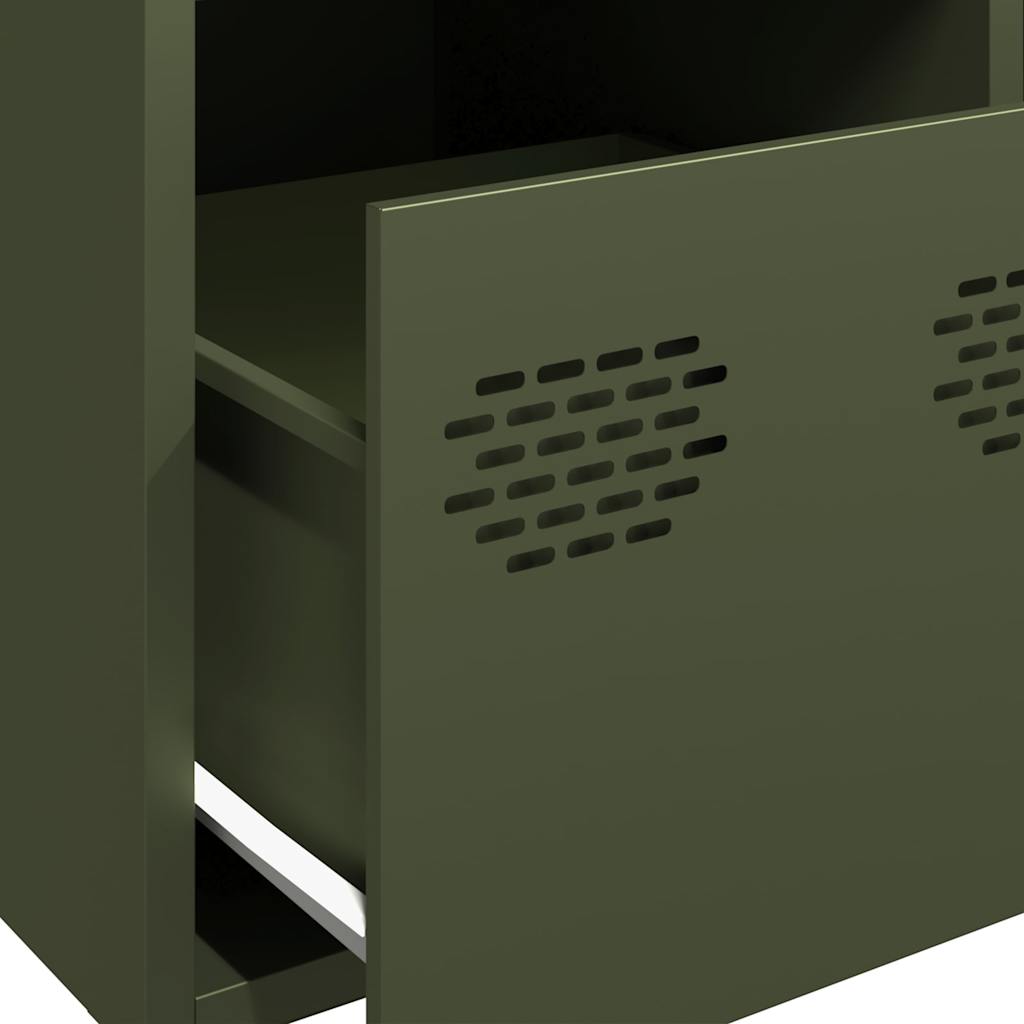 Highboard Olivengrøn 39x35x103,5 cm Stål