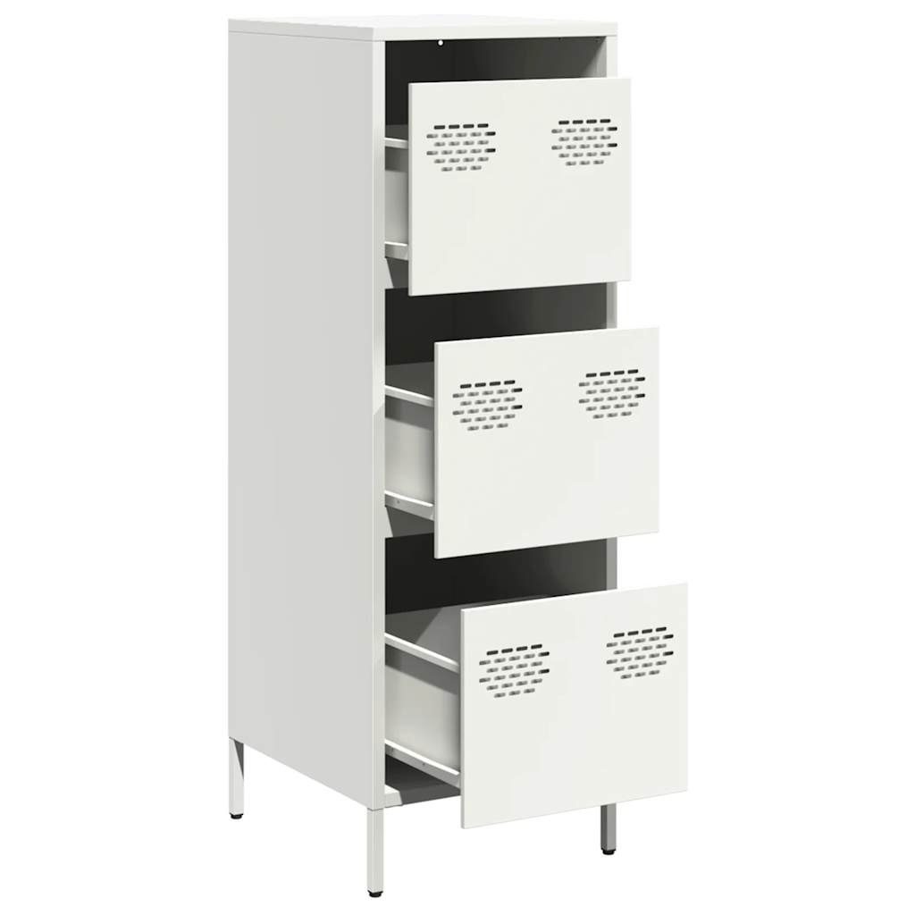 Highboard Hvid 39x35x103,5 cm Stål