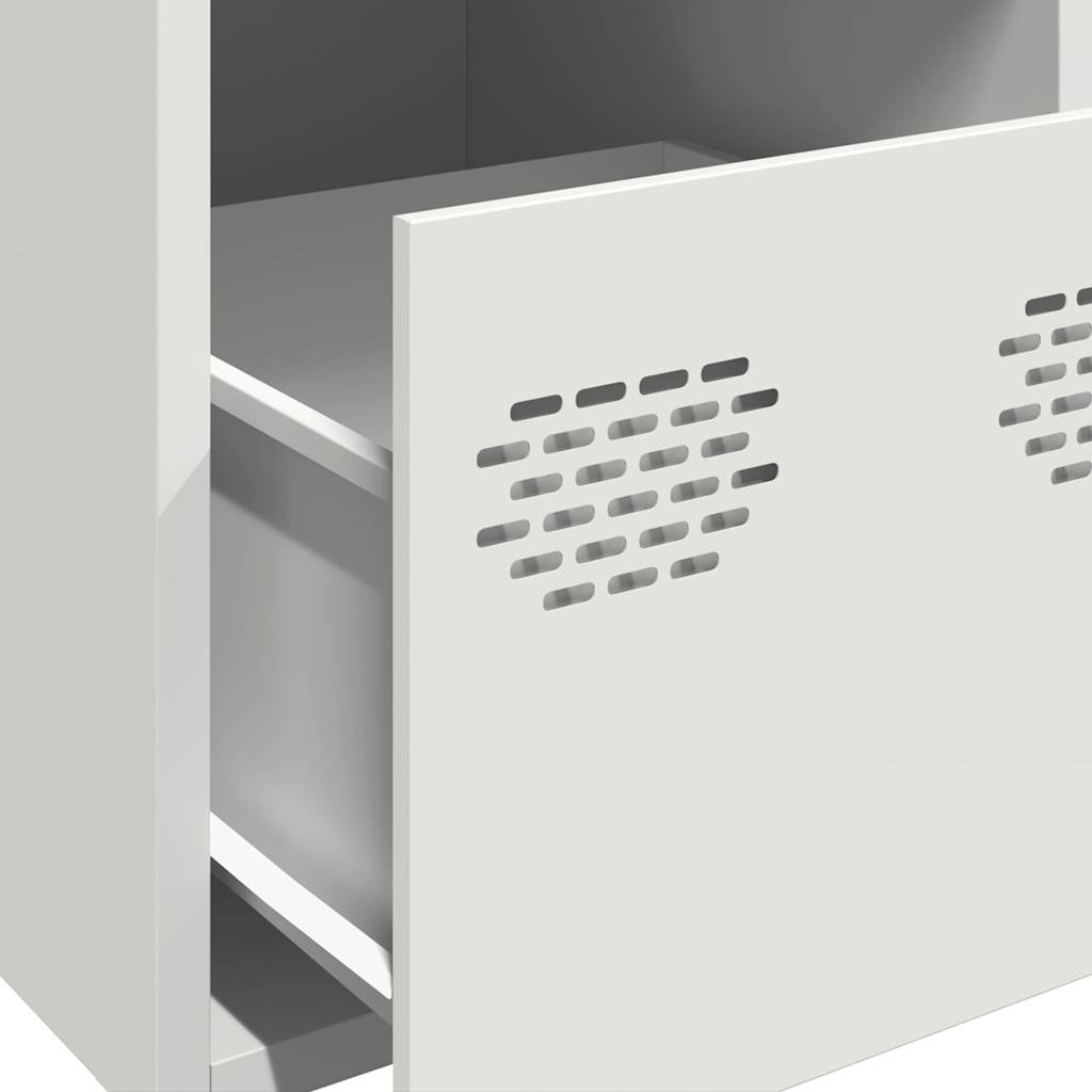 Highboard Hvid 39x35x103,5 cm Stål