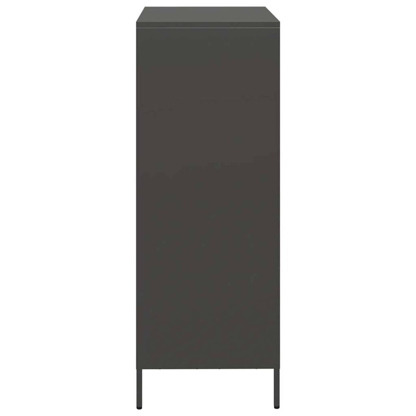 Highboard Sort 68x39x103,5 cm Stål