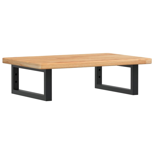 Waschtischplatte mit Halterung Stahl und Massivholz Eiche